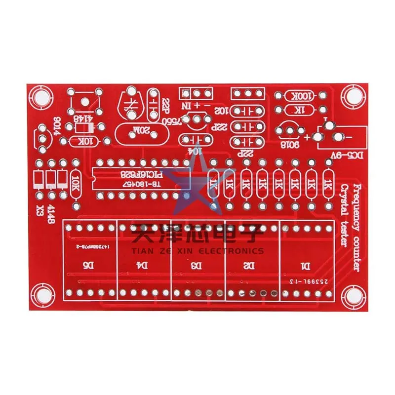 Medidor de frecuencia de cristal de 1Hz-50MHz, medición de frecuencia, pantalla de tubo Digital de cinco dígitos, Kit de bricolaje