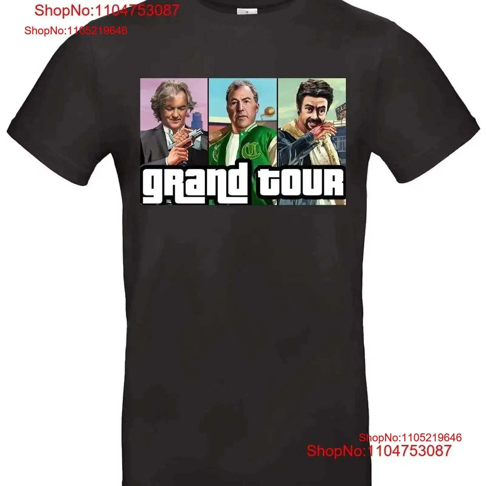 Grand Tour T Shirt Clarkson Hammond May Fan Cotton vintage Washed fashion Breathable homme graphic Stylish Casual vintage
