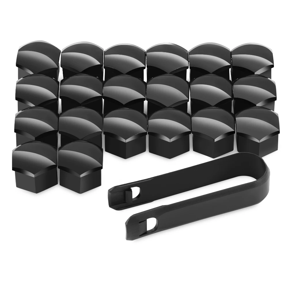 20Pcs Car Wheel Nut Caps Auto Hub Screw Cover for Volkswagen Golf 4 5 6 Passat B5 B6 B7 seat leon ibiza volvo xc60