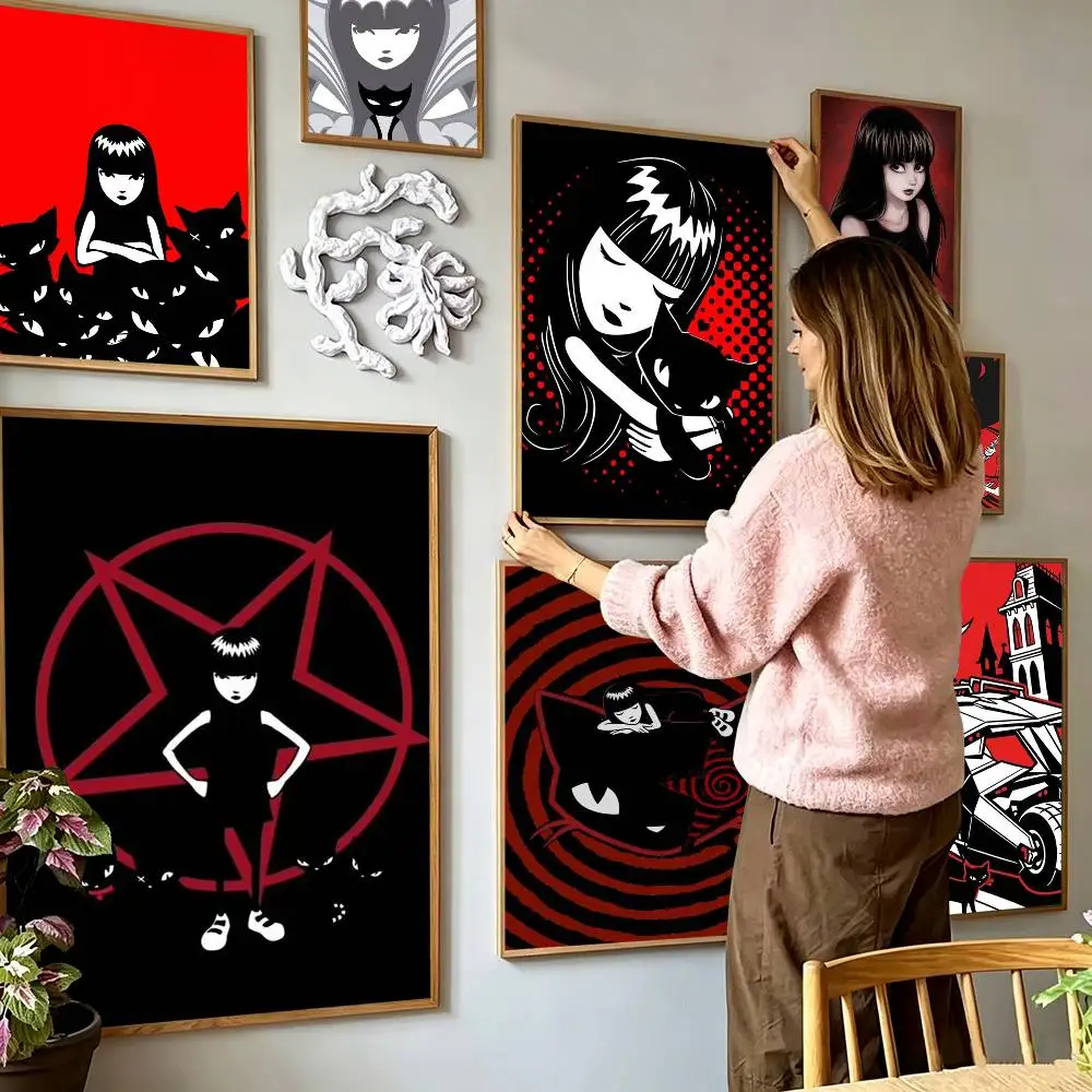 E-Emily the strange Poster High Quality Dorm Living Room Aesthetic Wall Decoration Painting Stickers Gift