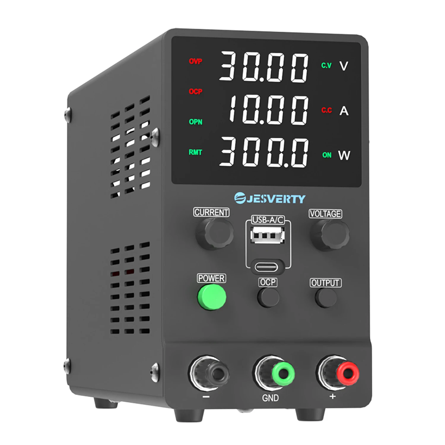 

Jesverty SPS3010M Цифровой переменный источник питания постоянного тока 30 В 0-10 А 5 А 24 В 300 Вт OCP OVP Защита от короткого замыкания для ремонта Ремонт 220 В