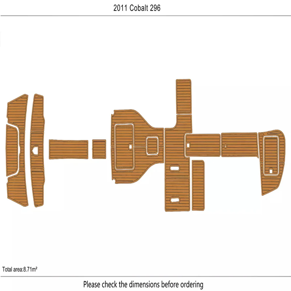 2011 Cobalt 296 Swim Platform Cockpit Pad Boat EVA Foam Teak Deck Floor Mat SeaDek MarineMat Gatorstep Style Self Adhesive