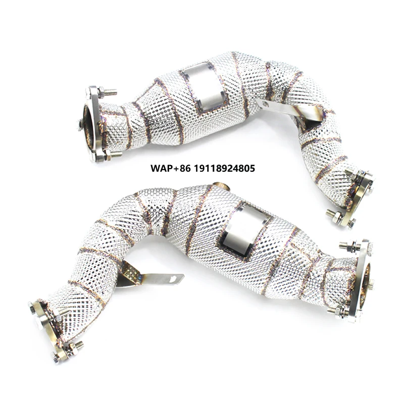 

High-flow Exhaust Catalytic Converter 304 Stainless Steel Exhaust Pipes Automobile Car Exhaust Downpipe for S4/S5 B8