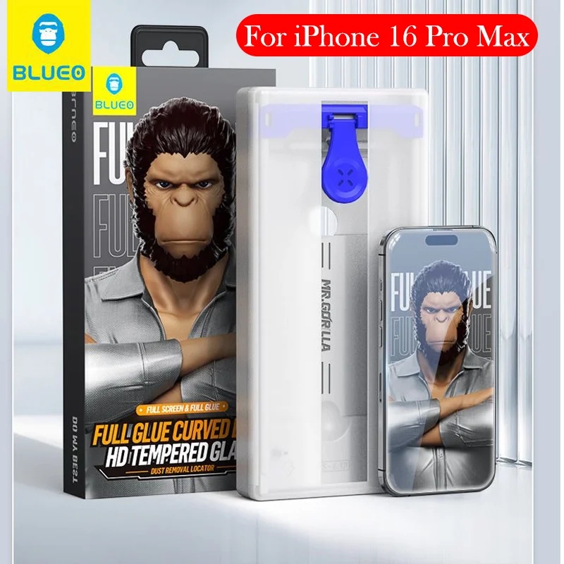 

BLUEO Tempered Glass For iPhone 16 Pro Max Protector for iPhone 16 Pro Max
