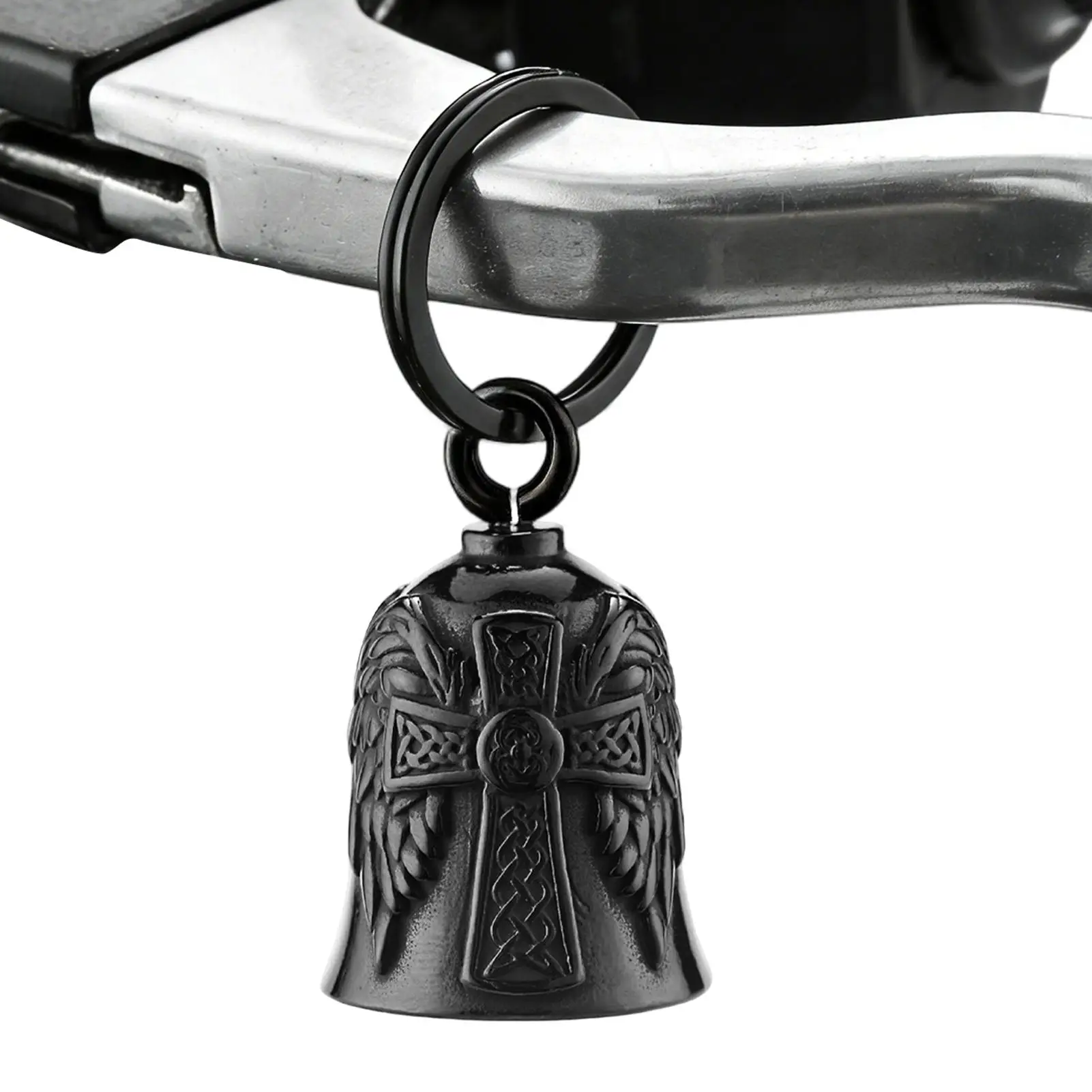 

Стражи езды на мотоцикле, колокольчик из стального сплава, рог удачи, крест, крылья ангела, мотоциклетный звонок для мужчин, езда на велосипеде