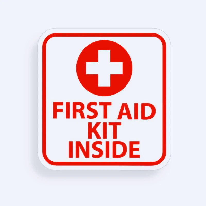 Car decoration stickers  FOR The first aid kit has stickers and decals inside  20CM PVCKK