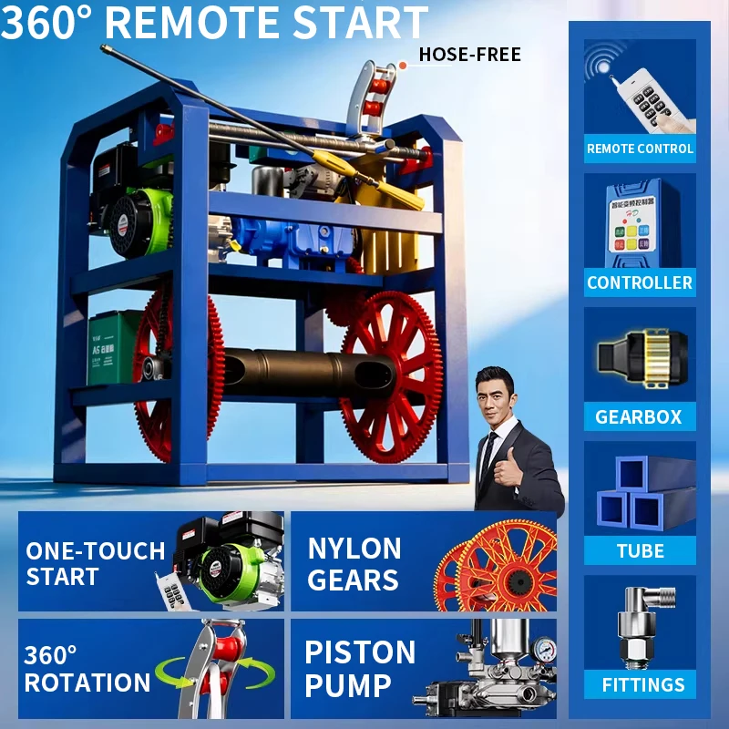 Fully Automatic Agricultural Fuel-Powered Sprayer, New-Generation Pesticide Sprayer, Remote-Controlled Retractable H(Customized)