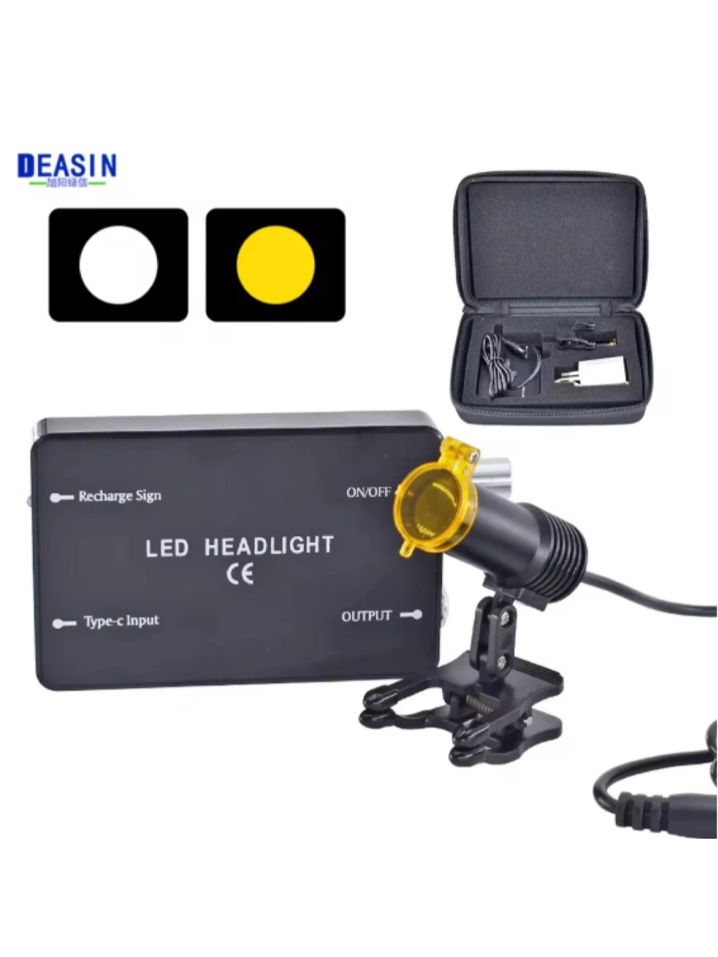 

Dental 5W Headlight Belt Clip Type Headlamp With Optical Filter For Dental Loupes Lab Medical Magnifier Magnification Binocular