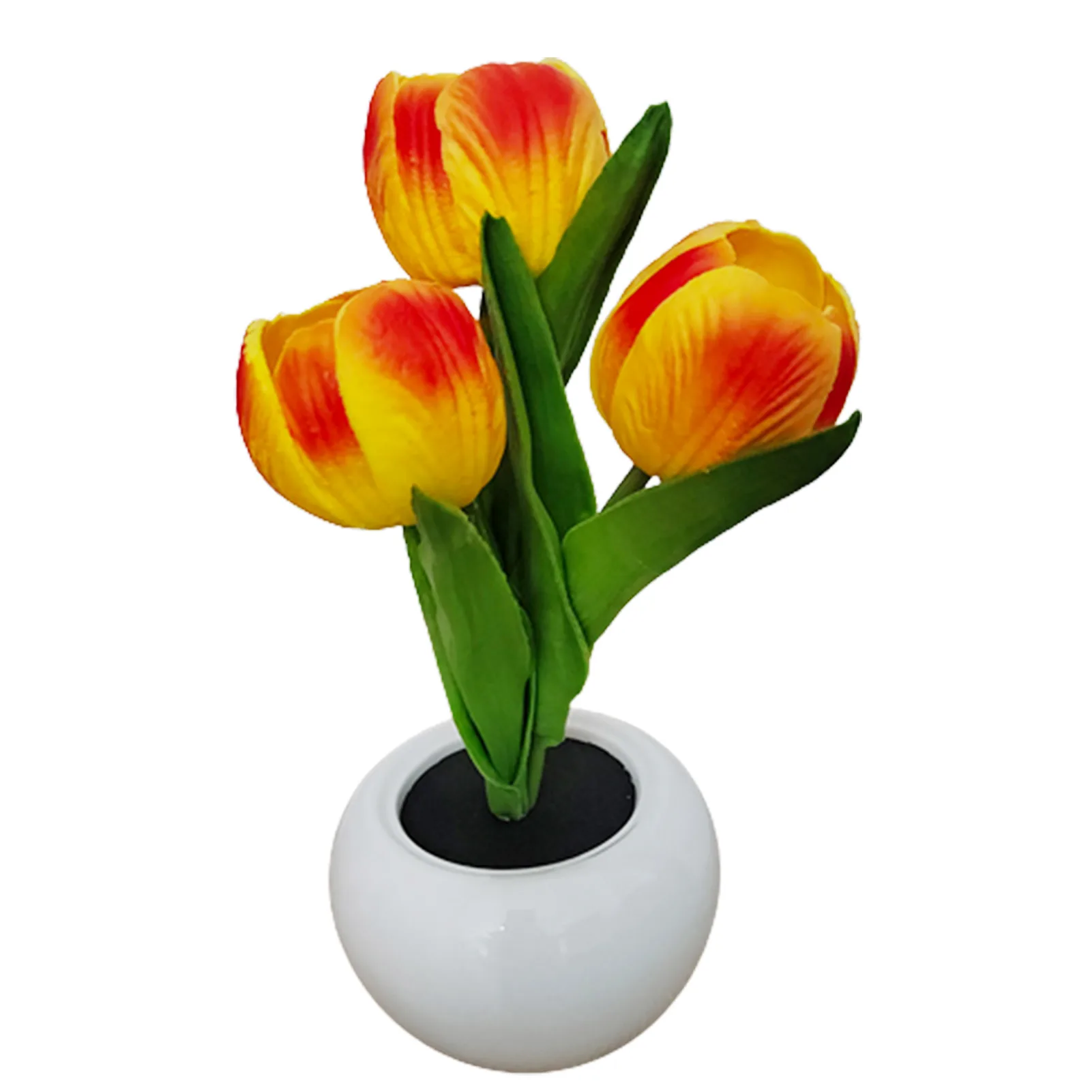 

Led Tulip Desk Lamp Interior Decoration Ceramic Tulip Flower Table Lamp Gift Potted Plant