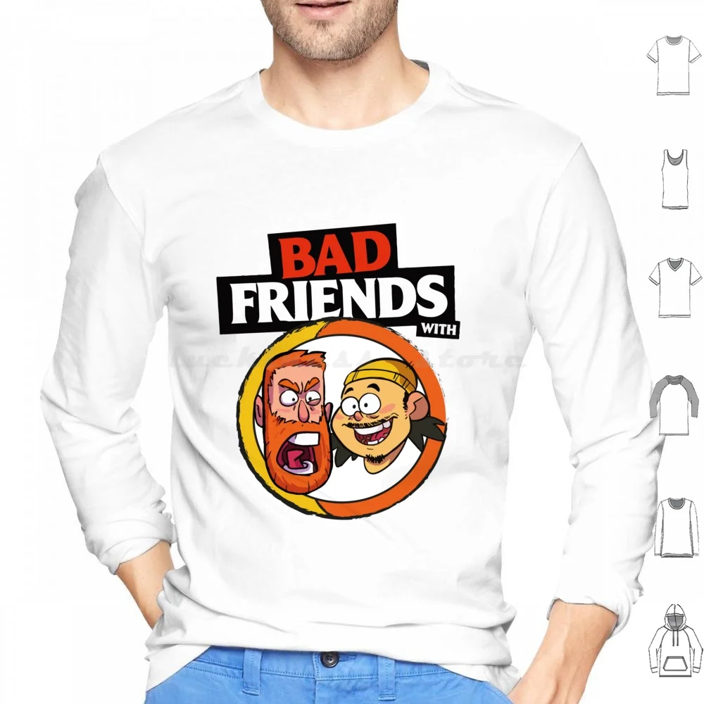 Bad Friends Podcast-Bobby Lee-Andrew Santino Hoodies Long Sleeve Bad Friends Podcast Andrew Santino Bobby Lee Ginger