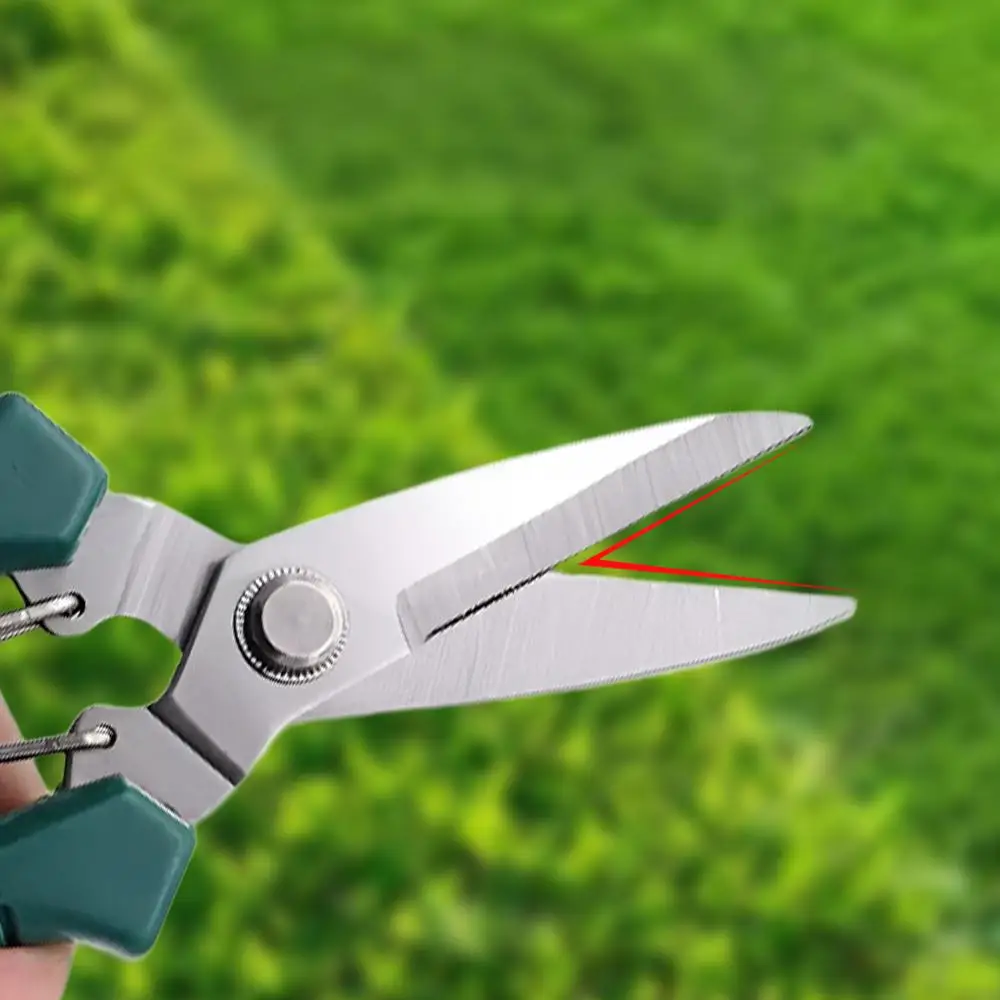 1PC 190mm Stainless Steel Garden Pruning Shears Non-Slip Handle Bonsai Trimming Tool Straight Head for Home Handy
