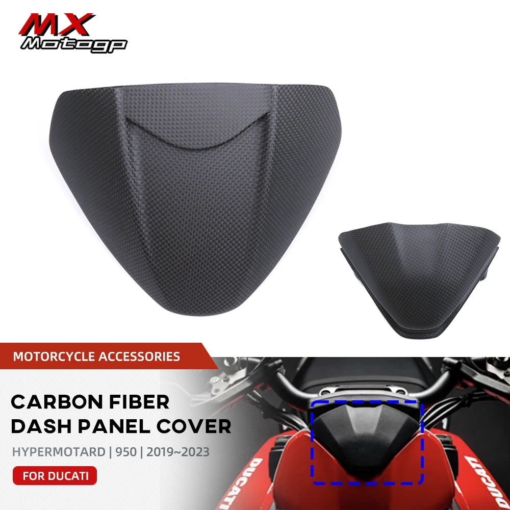 Full Carbon Fiber Dash Panel Gauge Cover For DUCATI Hypermotard 950 SP RVE 2019-2023 Motorcycle Dash Board Case Protection