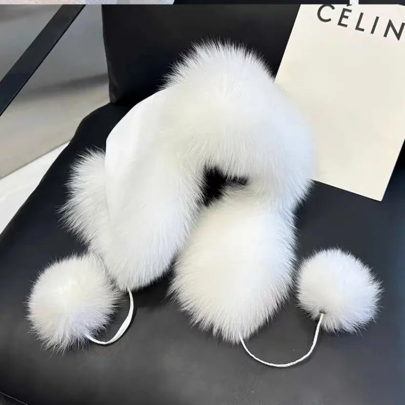 أنيقة فو الفراء في الهواء الطلق مقاوم للماء الصياد قبعة أفخم الترا لينة Ushanka طيار قبعة دافئة مريحة الشتاء قبعة مع بوم بوم الأذن اللوحات
