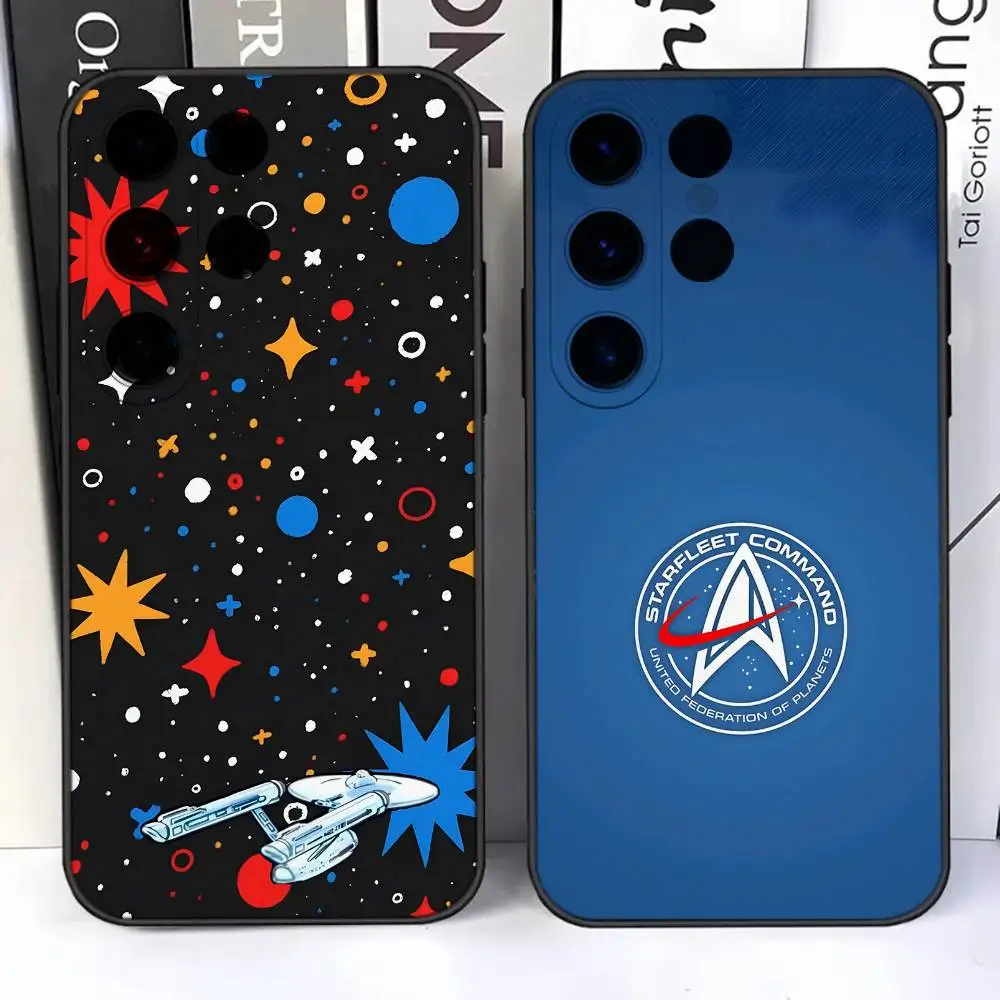 

S-Star T-Trek Space Ships Phone Case For Samsung S26,S25,S24,Ultra,S20,S30,Plus,S22,S23,Ultra,Plus,5G Soft Black