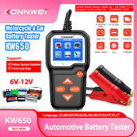 KONNWEI KW650 Car Battery Tester 6V 12V Motorcycle Car Auto Analyzer 100 to 2000 CCA Car Moto Cranking Charging Test Tool