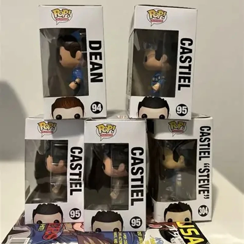 NEW FUNKO POP!!! Supernatural Sam #93 Blood Dean #94 Castiel #95 Blood Crowley #200 Bobby singer #305 Action Figure Toy