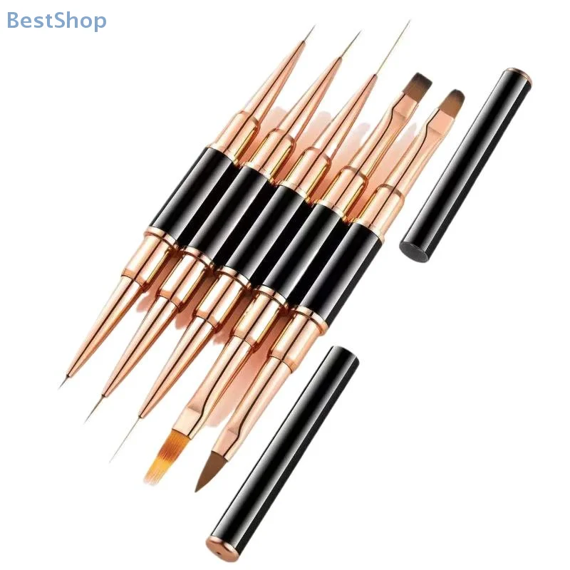 

5 шт. двусторонние кисти для дизайна ногтей, тонкие кисти для рисования ногтей, ручка для рисования ногтей, 3D украшения для дизайна ногтей, домашний маникюр «сделай сам»