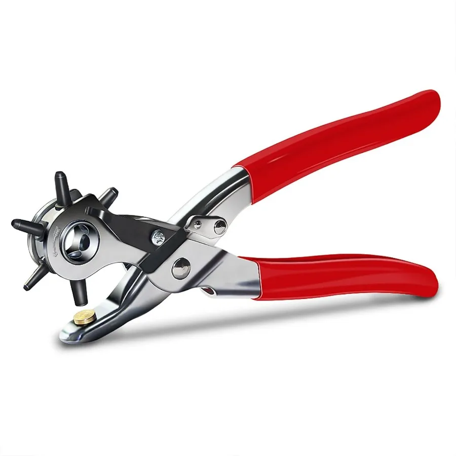 Perforatrice in pelle resistente con allineamento di precisione per cinture Cinturini per orologi Cinturini Collari per cani Selle Scarpe Tessuto e fai da te