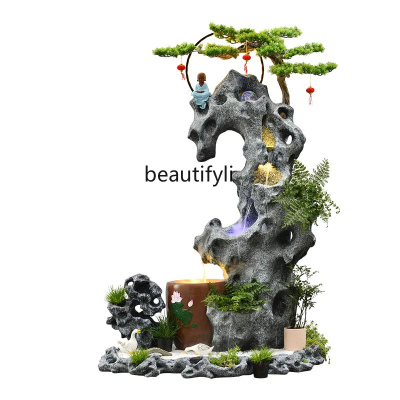 Courtyard Balcony Garden Landscape Layout Taihu Lake Stone Fake Landscape Landscape Furnishing Articles Floor Water Fountain