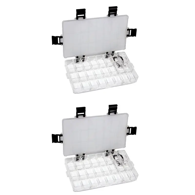 Superior-2X Paint Storage Palette Box, 24-Wells Airtight Palette Case Stay Wet For Watercolor, Gouache, Acrylic And Oil Paint