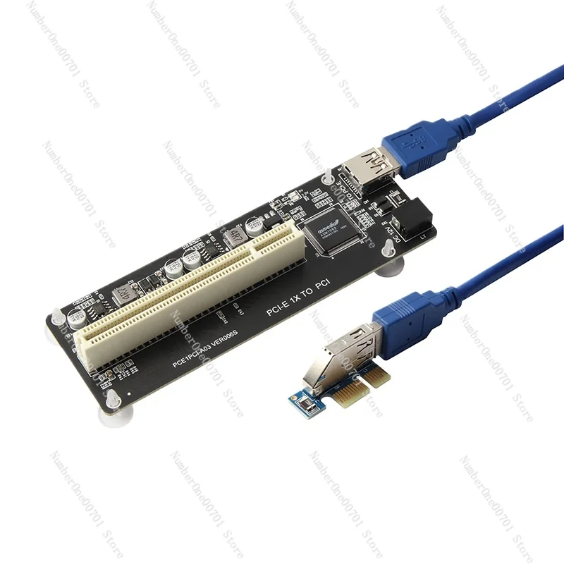 PCI-E to Dual PCI Expansion Card PCIE Adapter Card Surveillance Video Capture Control  Innovative Sound Card Power Free