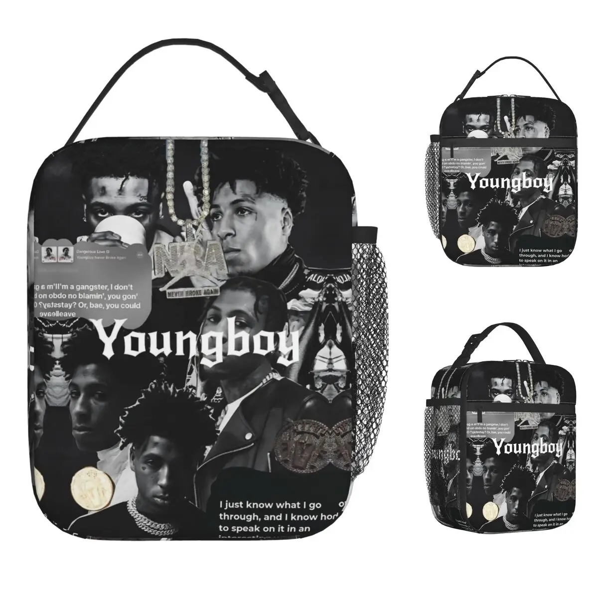 

Сумка для обеда YoungBoy Never Broke Again, коробка для обеда на заказ, забавная офисная сумка-холодильник, портативные изолированные оксфордские термосумки для обеда