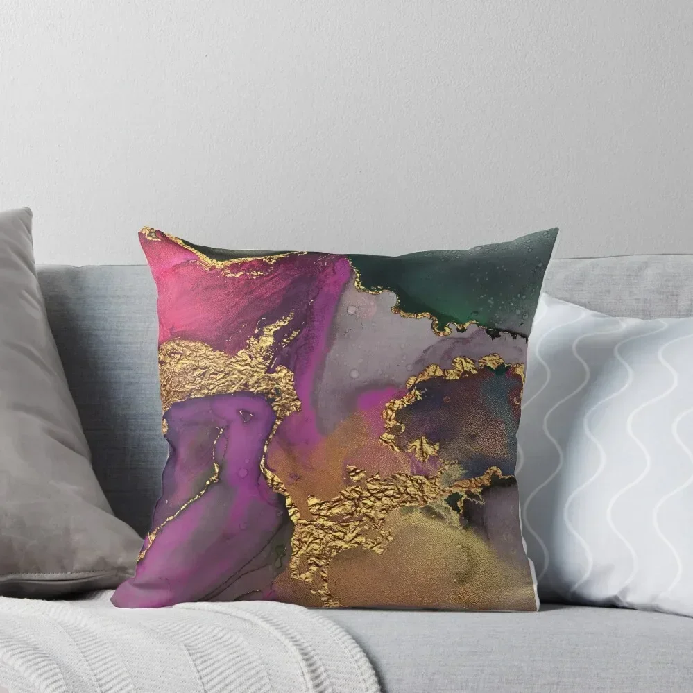 

Shiny Dark Purple and Gold Ink Marble Throw Pillow Pillowcases Bed Cushions Decorative Cushions Decorative Sofa Cushion pillow