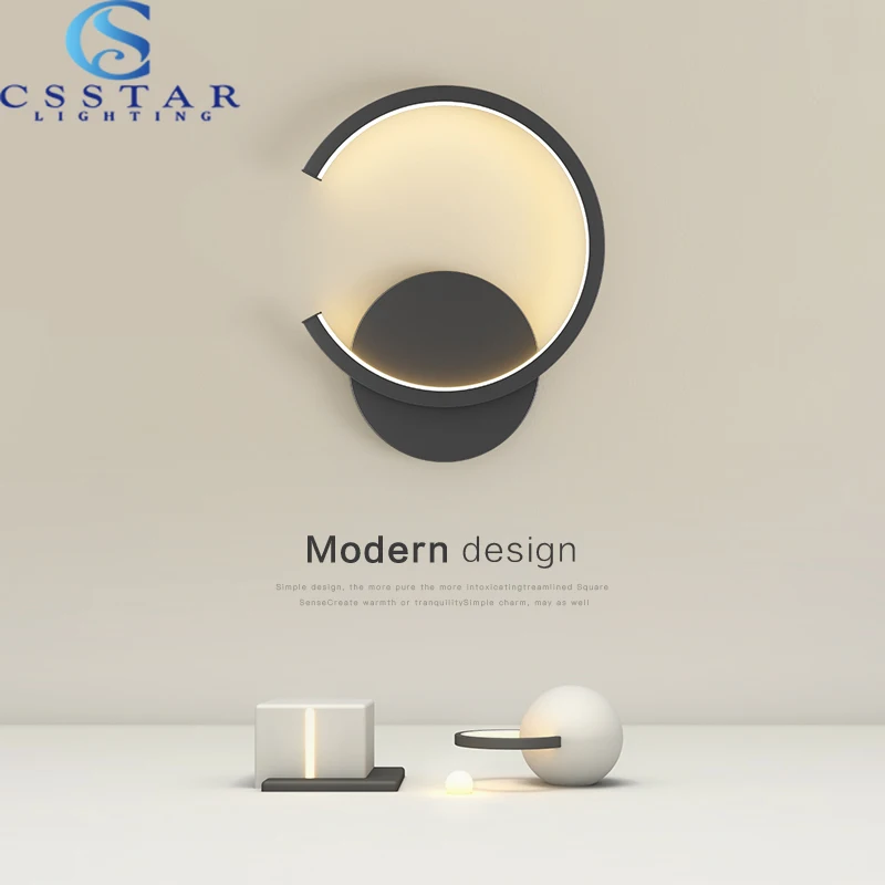 

Modern Minimalist Design LED Wall Light Black White Interior Decoration Lamps,Wall Lamps for Living Room Led Light for Bed Room