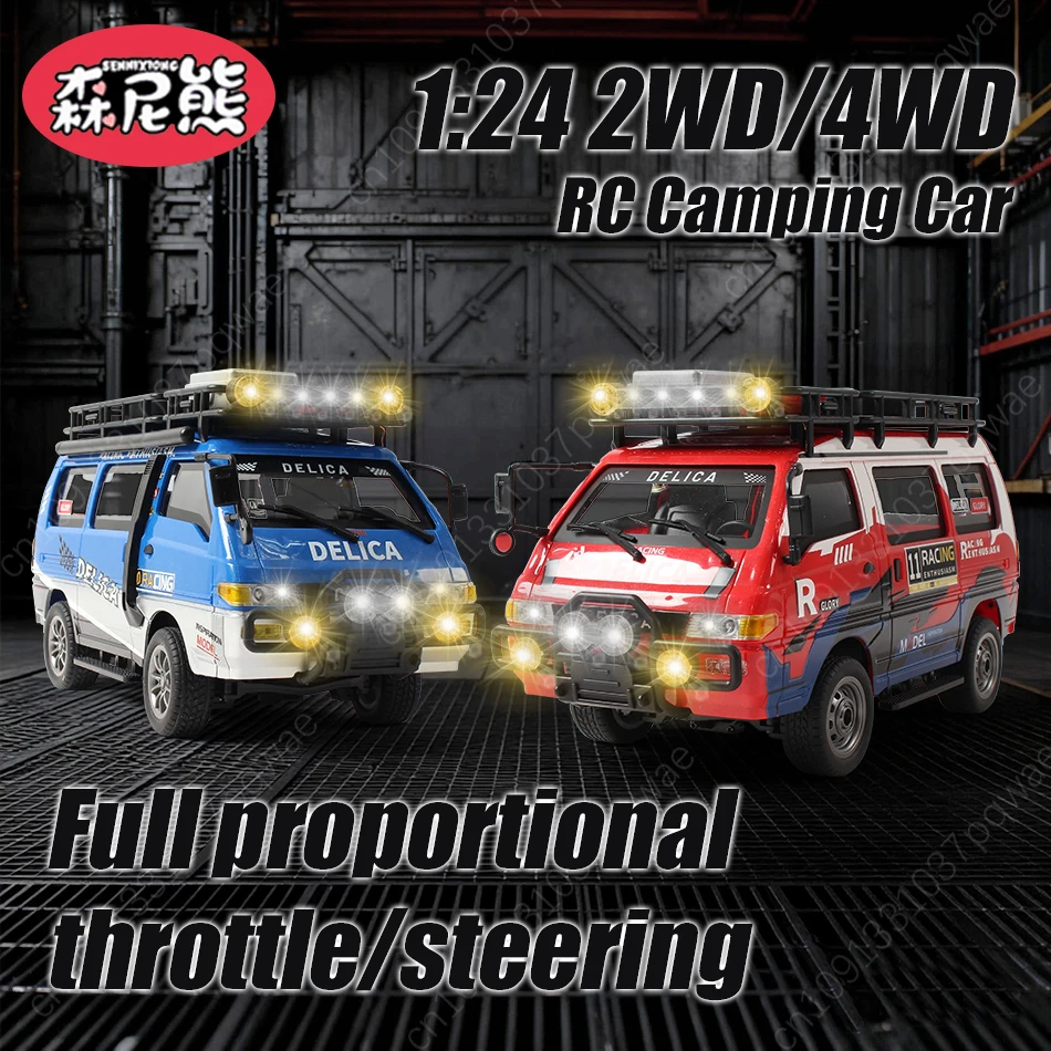 รถบังคับวิทยุ SENNIXIONG 1/24 2WD 4WD ตัวถังโลหะผสม รถออฟโรดคลาสสิก รถบรรทุกพาณิชย์ บังคับความเร็วสูง ดริฟท์ ปีนป่าย ของขวัญวันหยุด