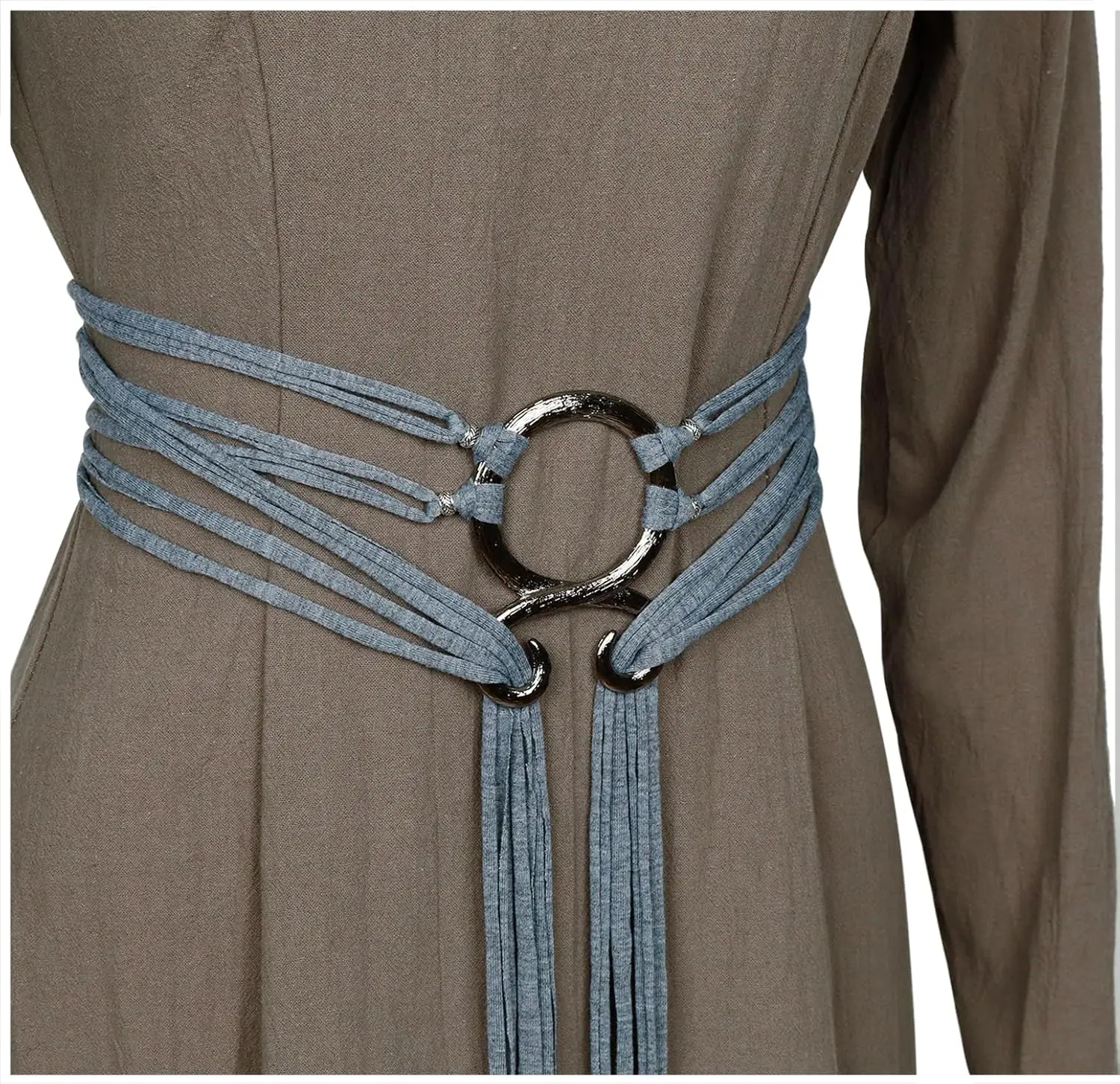 Viking Troll Cross Belt Women Medieval Extra Long Rope Belt for Norse Witch Shaman Pagan Ren Faire Accessory