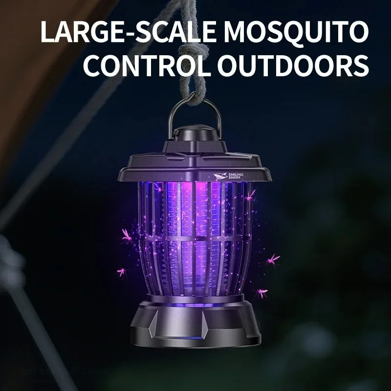 SMILING SHARK Multi-function Camping Mosquito Night Lamp Rechargeable Portable LED Flashlight Outdoor Mosquito Repellent Light