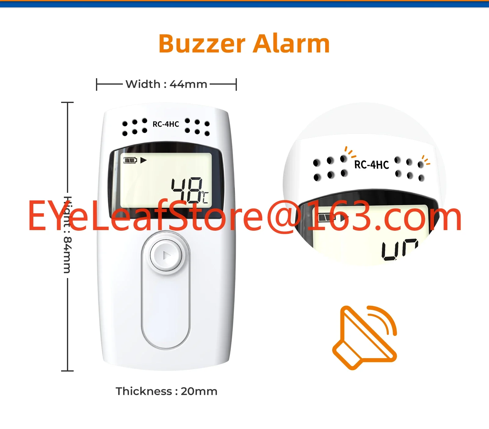 RC-4HC USB Temperature and Humidity Data Logger 16000 Points Record Capacity PDF Report