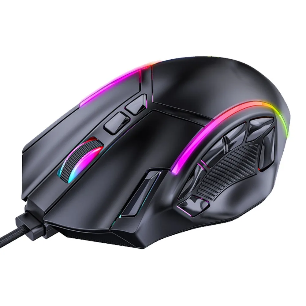 Durable 12800DPI Gaming Mouse 12 Keys RGB Backlight RGB Mouse Adjustable Computer Mouse PC Gaming