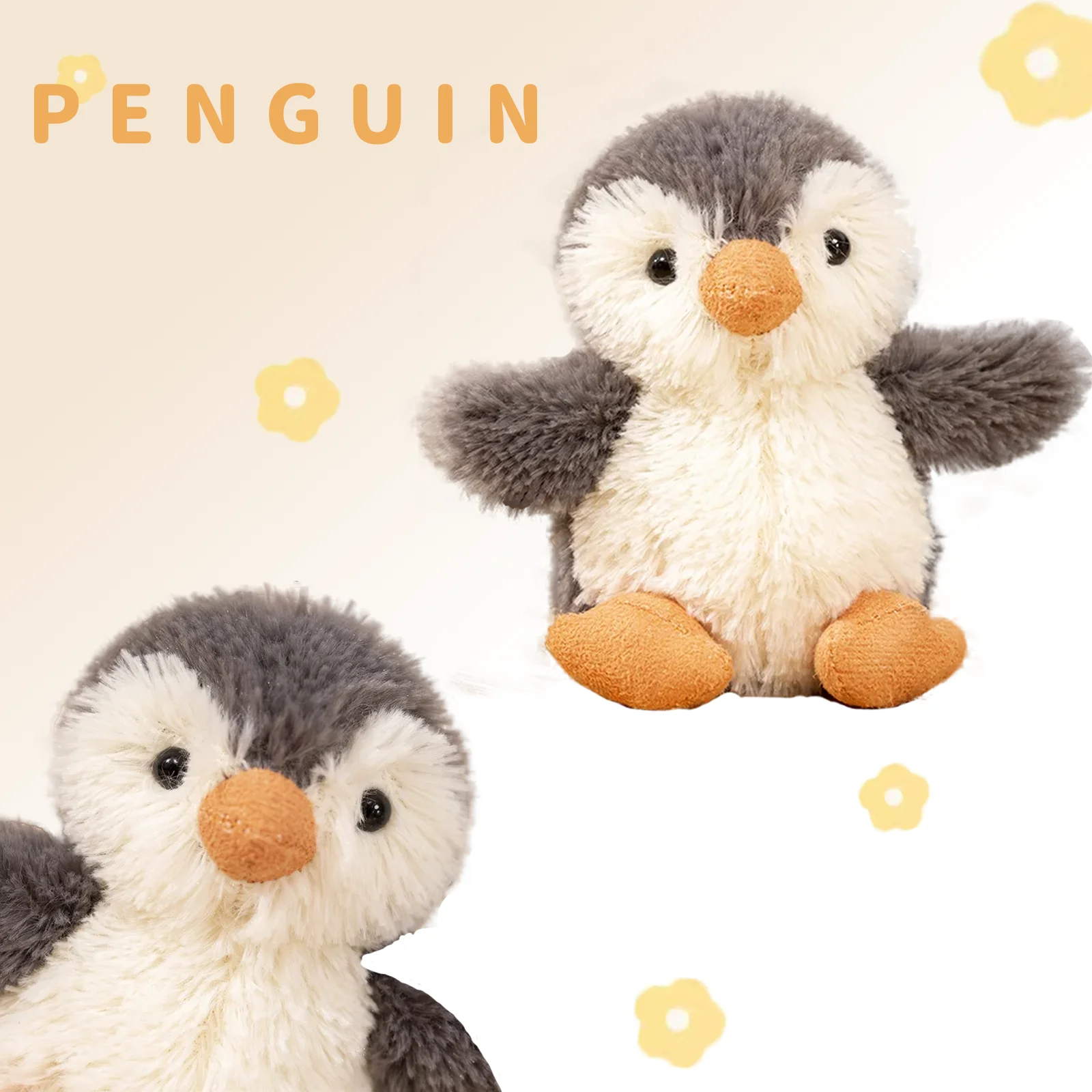 Kawaii Penguin Plush Toys Cuddly Soft Stuffed Animal Plushies Accompany Sleep Toy Cute Home Decoration Kids Grils Birthday Gifts