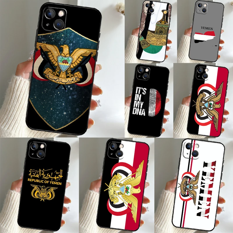 Yemen Coat of Arms Flag Case For Samsung Galaxy S24 Ultra S23 S22 S21 S25 S26 Ultra S10 S20 Plus S25 FE Phone Cover