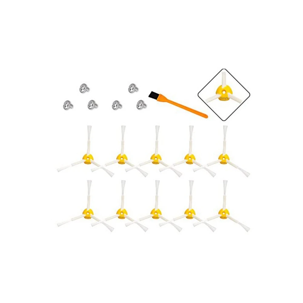 Cepillo lateral de 3 brazos para Robot Roomba, piezas de repuesto para aspiradora Roomba Serie 500, 600 y 700
