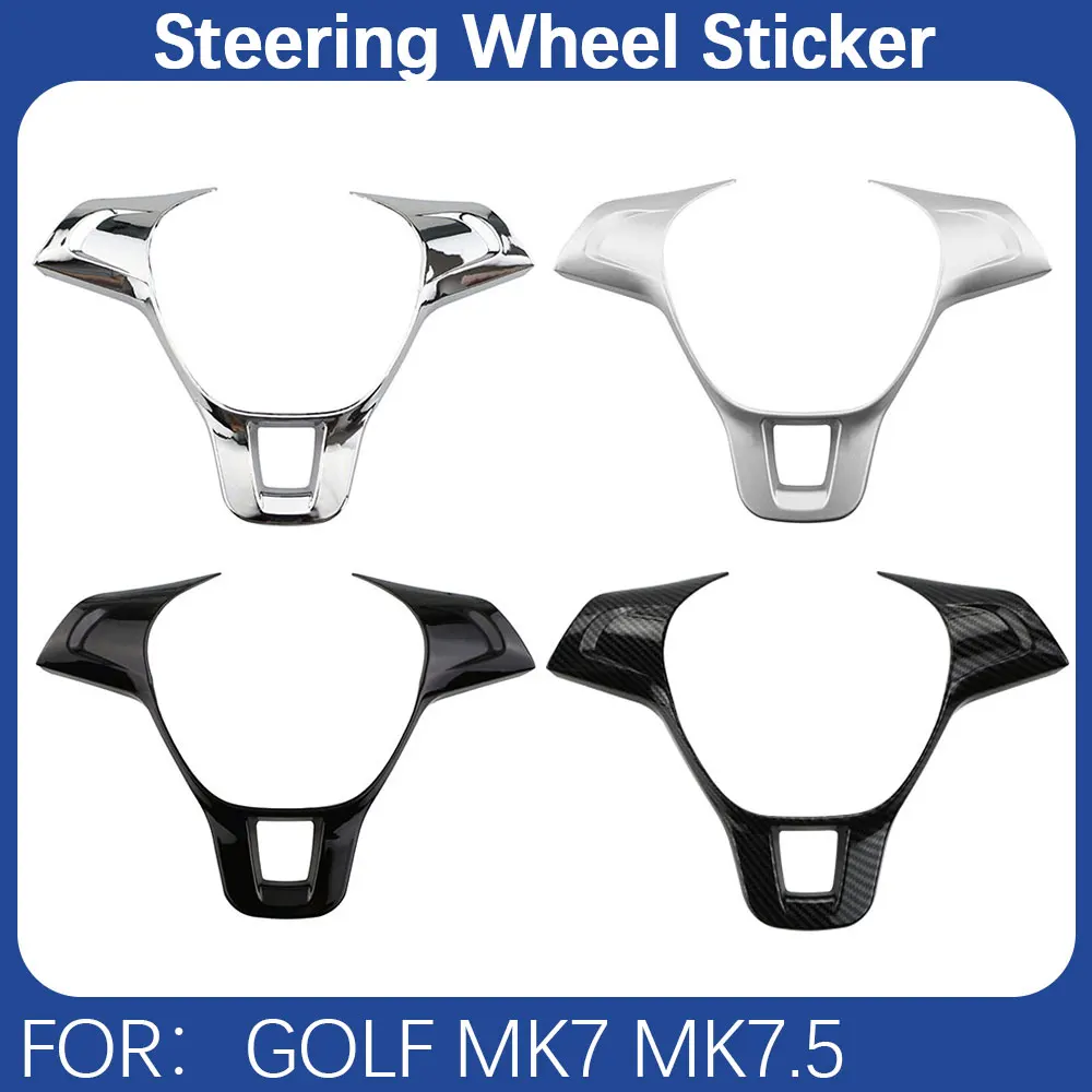 

Chrome Car Steering Wheel Sticker Decoration Cover Trim for Volkswagen VW Golf 7 7.5 Mk7 Mk7.5 2013-2019 Interior Accessories
