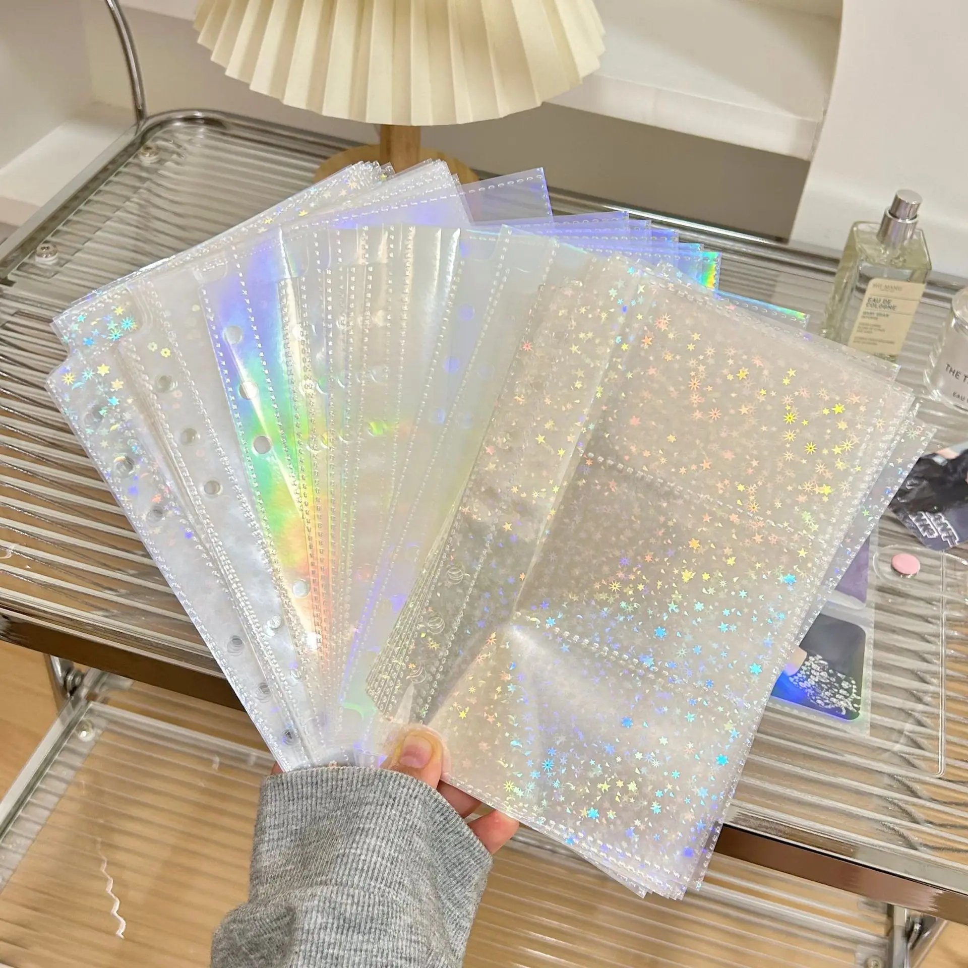 A6 Add Wide Transparent PVC Loose-Leaf Case Color Clip Loose-Leaf Book 3 \