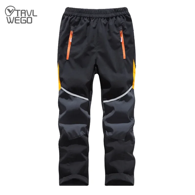 Hiking Travel Pants Summer Outing Children Patchwork Trousers Kids Boys Girls Sport Quick Dry Prevent UV Outdoor