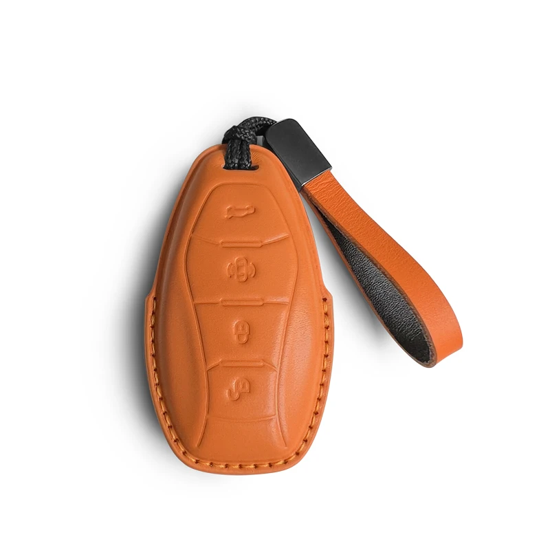 

Кожаная сумка для ключей для Hongqi H5 HS5 H9 H6 HS3PHEV EH7 ES7 HQ9 new 2025 Мужской женский автомобильный защитный чехол с пультом дистанционного управления