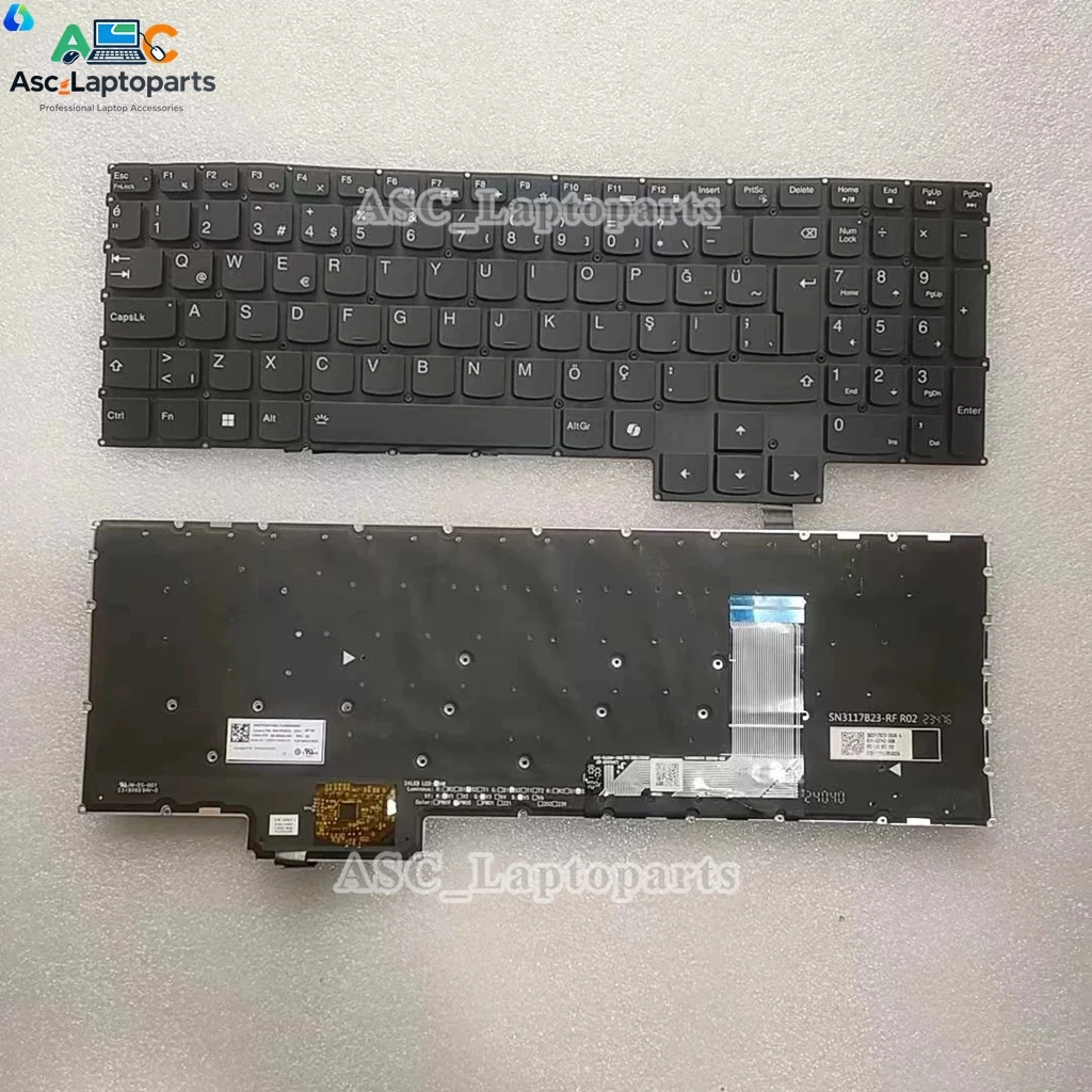 Czech French Russian Hebrew TR Keyboard for LENOVO Y7000P IRH8 R7000P 2023 2024 G5000 APH8 Legion LOQ 15 / Y9000P 16IRX9 BACKLIT view 5
