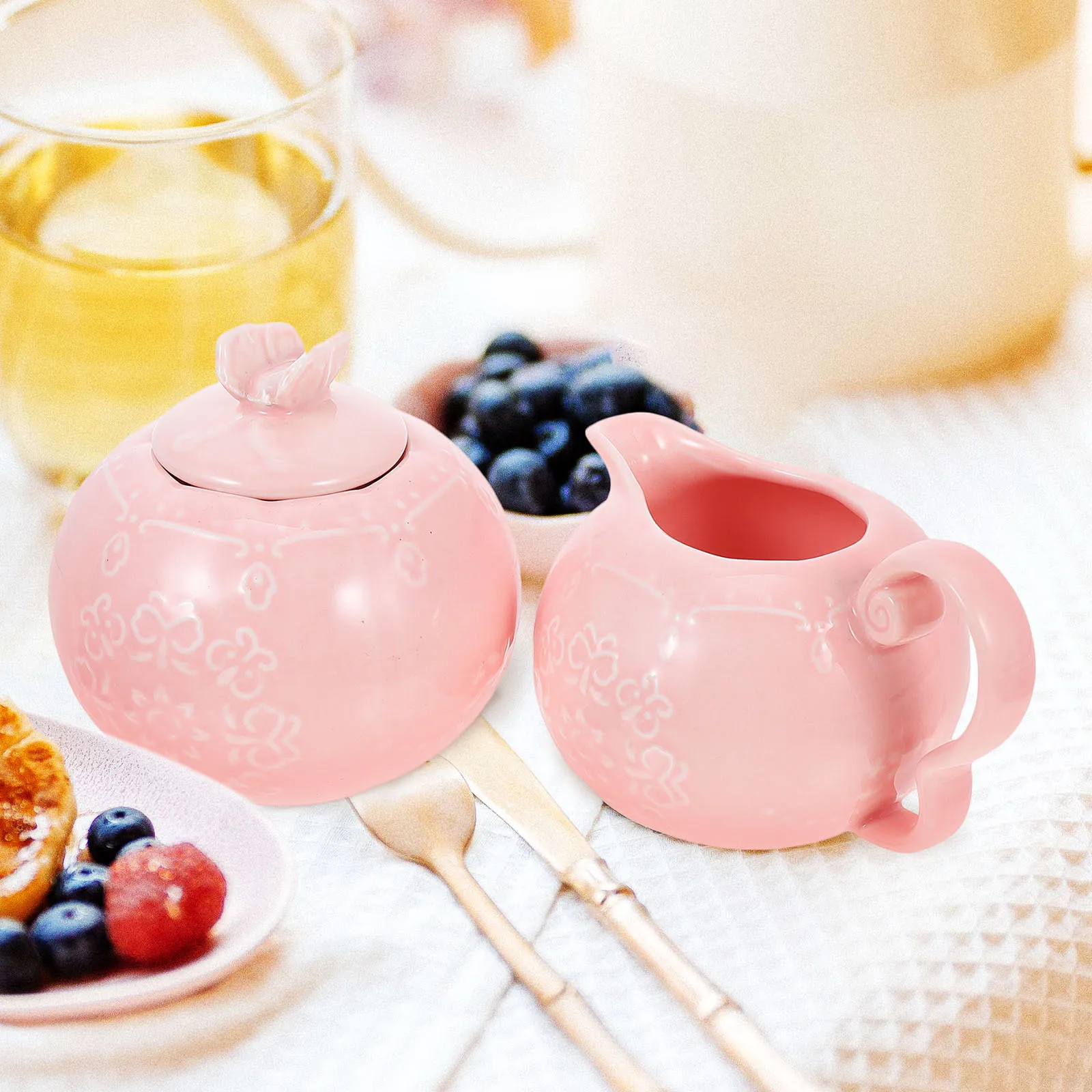 

Milk Porcelain Container with Lid Sugar Holder for Vintage Coffee Cup Ceramic Jug Containers