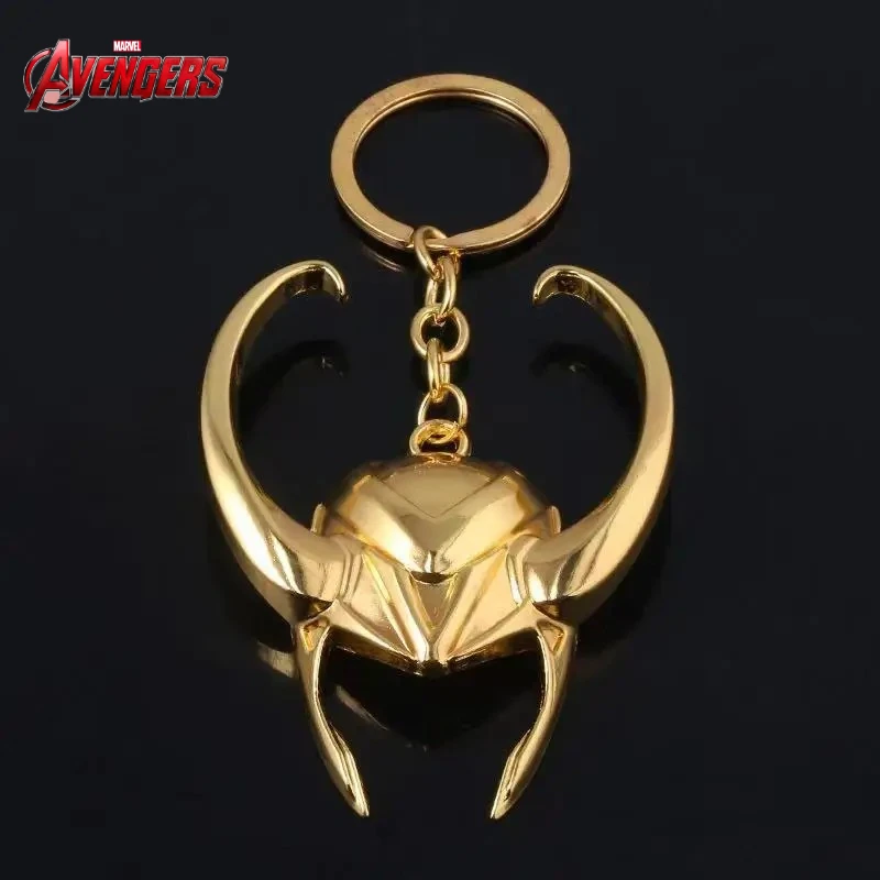 Llavero con Colgante de la Máscara de Loki de Marvel Avengers, Accesorio Creativo y Personalizado, Regalo al por Mayor para Hombres y Mujeres