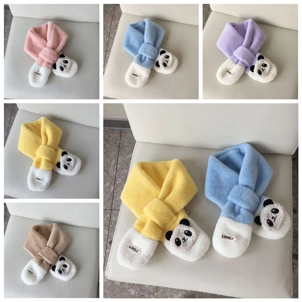 NEW Thickening Child Scarf Soft Warmth Scarf Glove Plush Cartoon Neck Scarf Autumn Winter