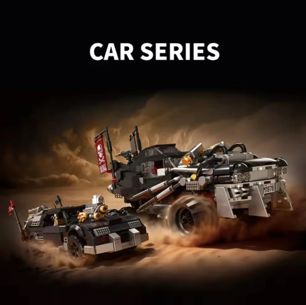 New 1726pcs Mad Max Humvee off-road vehicle building blocks post-apocalyptic wasteland muscle car puzzle toy adult gift