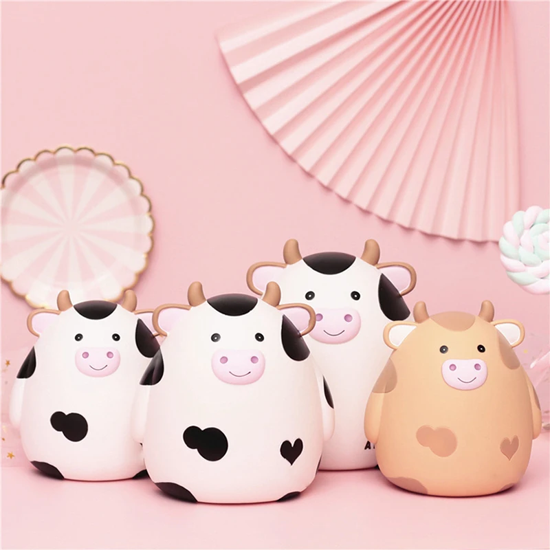 الكرتون الأبقار حصالة على شكل حيوان عالية السعة الأطفال صناديق المال قطرة مقاومة أصبع البنوك عملة البنك الديكور الحلي الهدايا