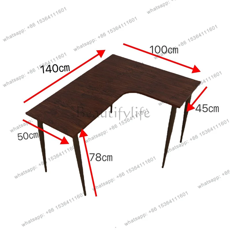 YJ Minimalist Wabi Sabi Nail Desk Unique Trendy Retro Design Nail Table Elegant Premium Mesa De Manicure Profissional Furniture