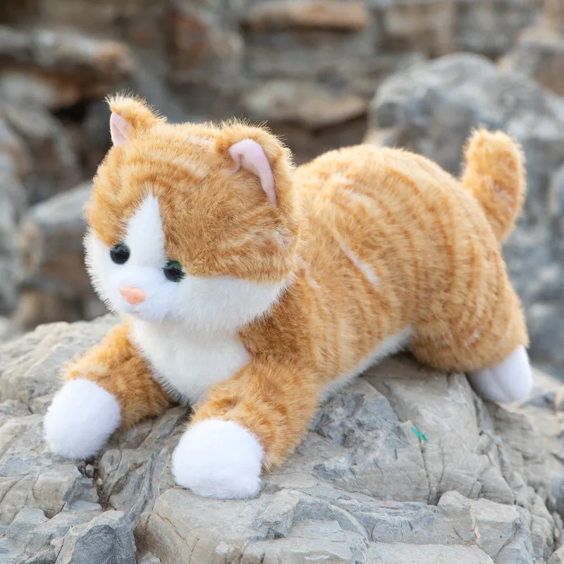 นอนบนท้อง หมอนนอนแมว ตุ๊กตาลูกแมว ของเล่นตุ๊กตา ของขวัญ ตุ๊กตาเตียงผ่อนคลาย ของขวัญวันเด็ก ของขวัญวันเกิด