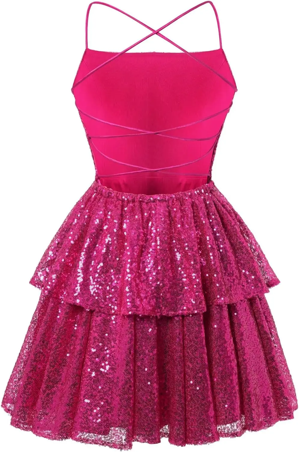 Sparkly Sequin Short Homecoming Dresses 2026 Spaghetti Straps Scoop Neck Prom Cocktail Dress Party Dresses Evening Dresses