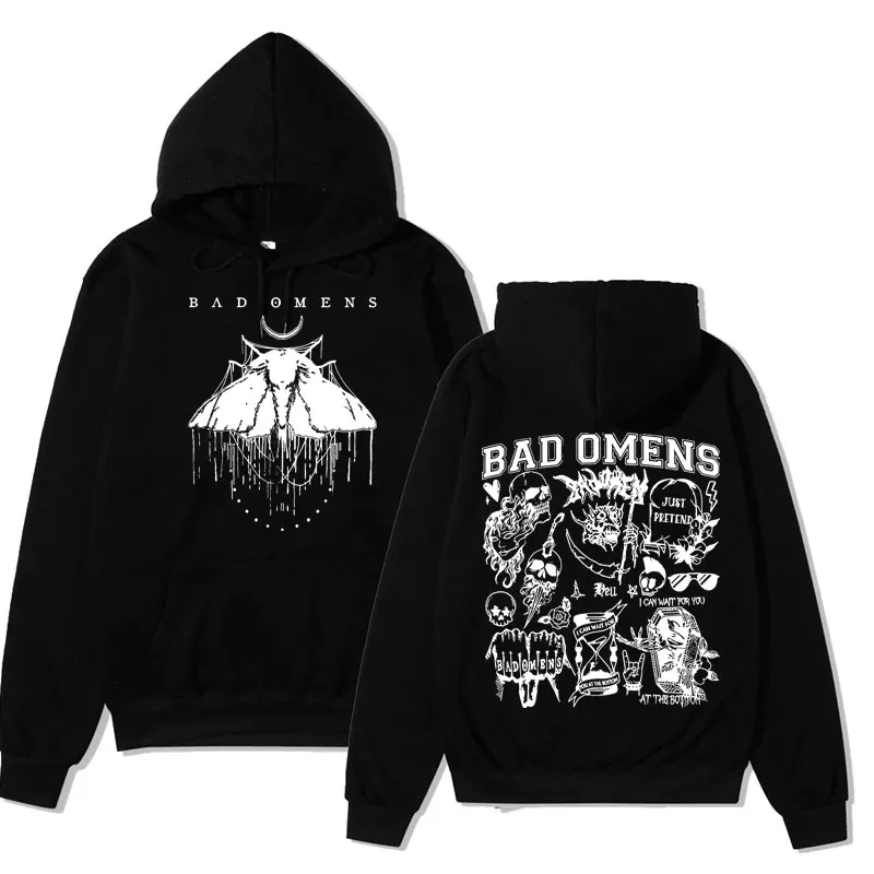 

Rock Band Bad Omens Graphic Hoodie Men Women's Gothic Streetwear Harajuku Sweatshirts Rock Vintage Oversized Male Hoodies Tops